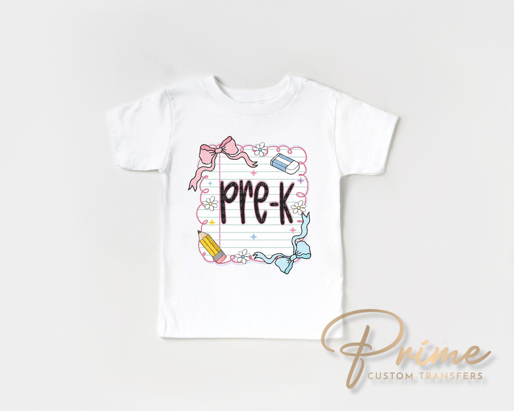 Back to School DTF Transfer, Ready to Press, T-shirt Transfer, Heat Transfer, Direct to Film, Preschool, Coquette First Day Of School, Pre-K