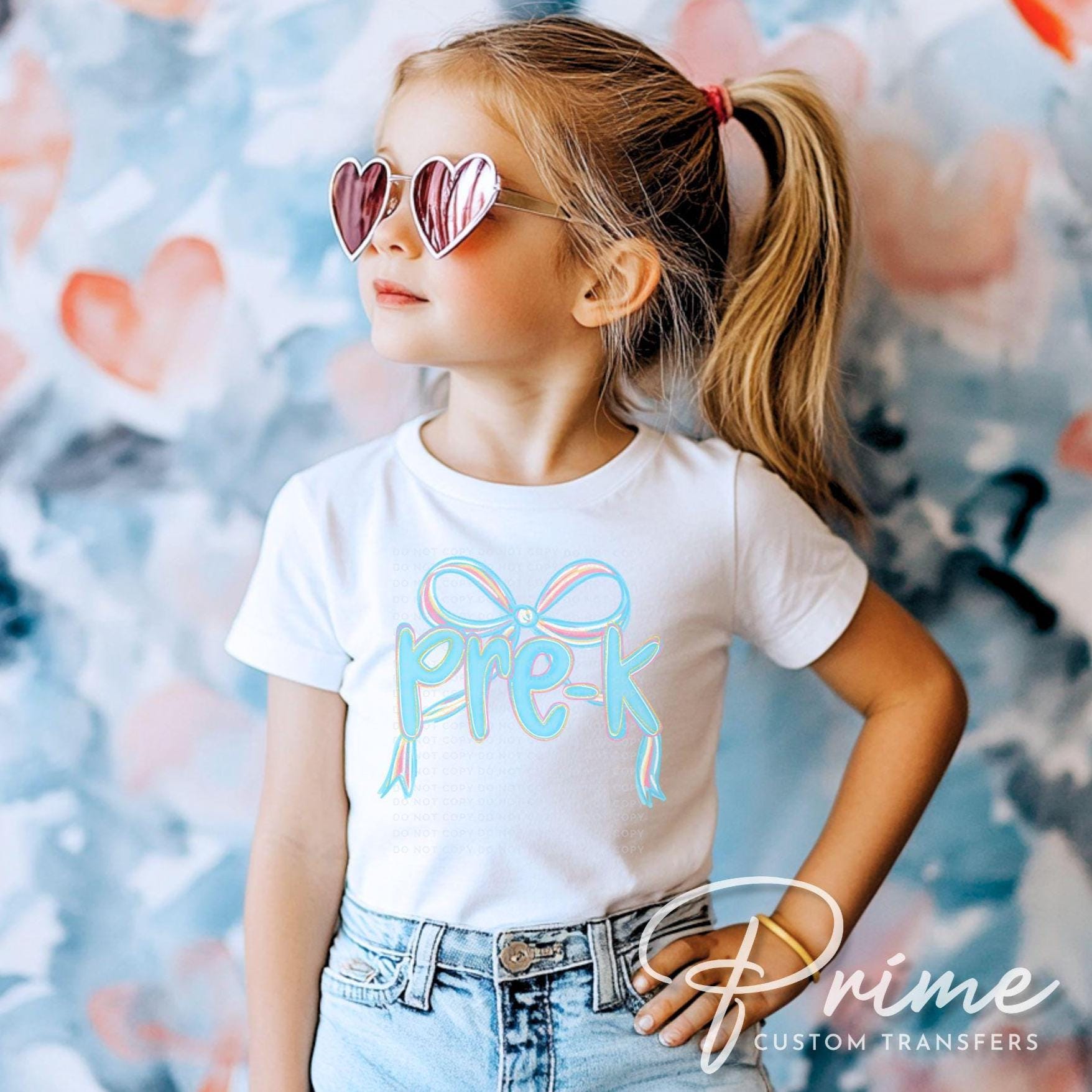 Back to School DTF Transfer, Ready to Press, T-shirt Transfer, Heat Transfer, Direct to Film, Preschool, First Day Of School, Coquette Pre-K