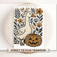 Coquette Autumn Goose DTF Transfer, Ready to Press, Heat Transfer, Direct to Film, Halloween, Trendy, Leaves, Bow, Girly, Pumpkins, Fall