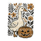 Coquette Autumn Goose DTF Transfer, Ready to Press, Heat Transfer, Direct to Film, Halloween, Trendy, Leaves, Bow, Girly, Pumpkins, Fall