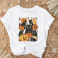 Autumn Black Cat DTF Transfer, Ready to Press, Heat Transfer, Direct to Film, Halloween, Trendy, Leaves, Gothic, Pumpkins, Fall, Kittens