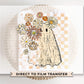 Floral Fall Ghost DTF Transfers, Ready to Press, T-shirt Transfers, Heat Transfer, Direct to Film, Popular, Trendy, Autumn Boho, Halloween