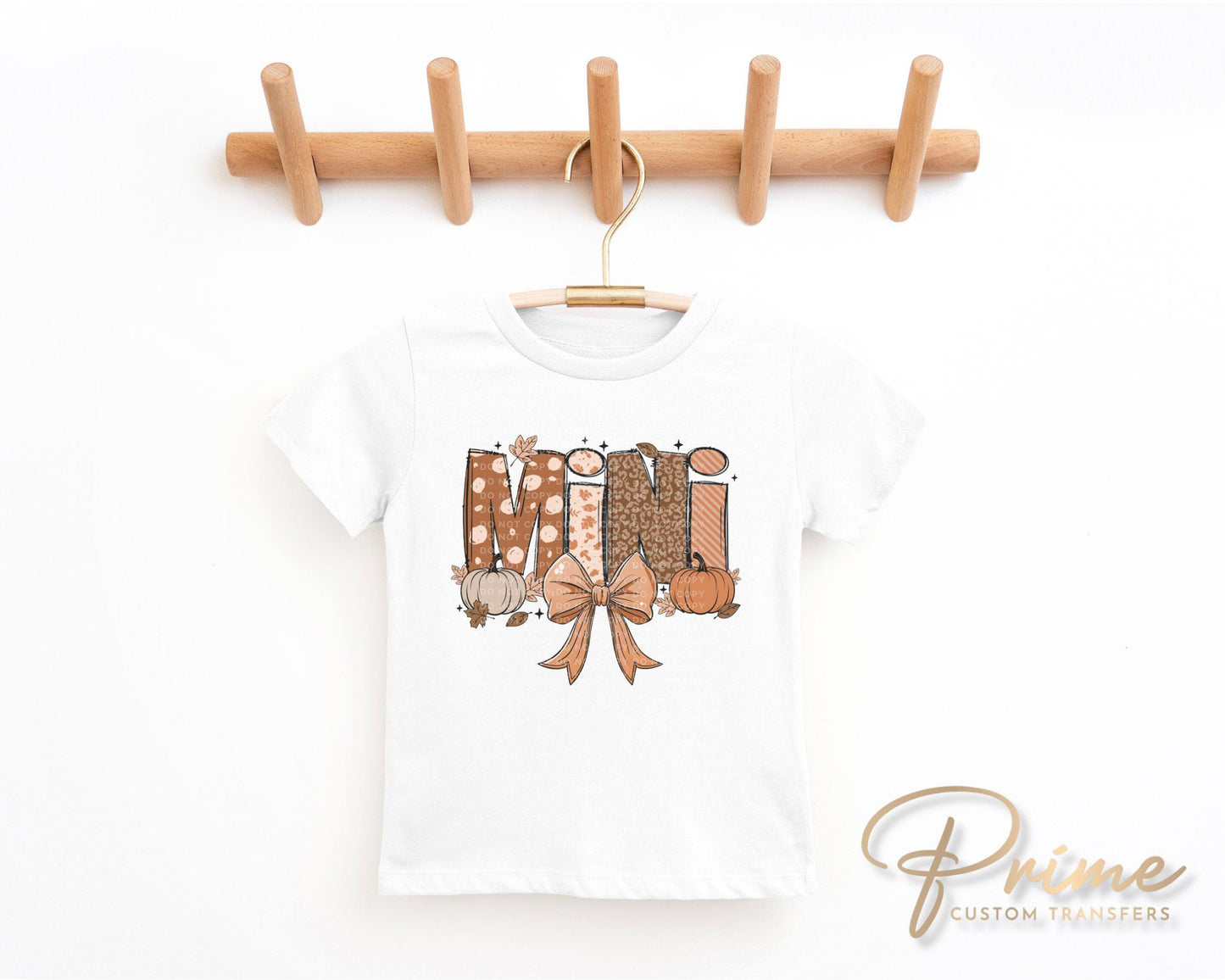 Coquette Fall Mini DTF transfer, Heat Transfer, Ready to Press, Direct to Film, Autumn, Bow, Doodle, Pumpkins, Fall, Matching Mommy and Me