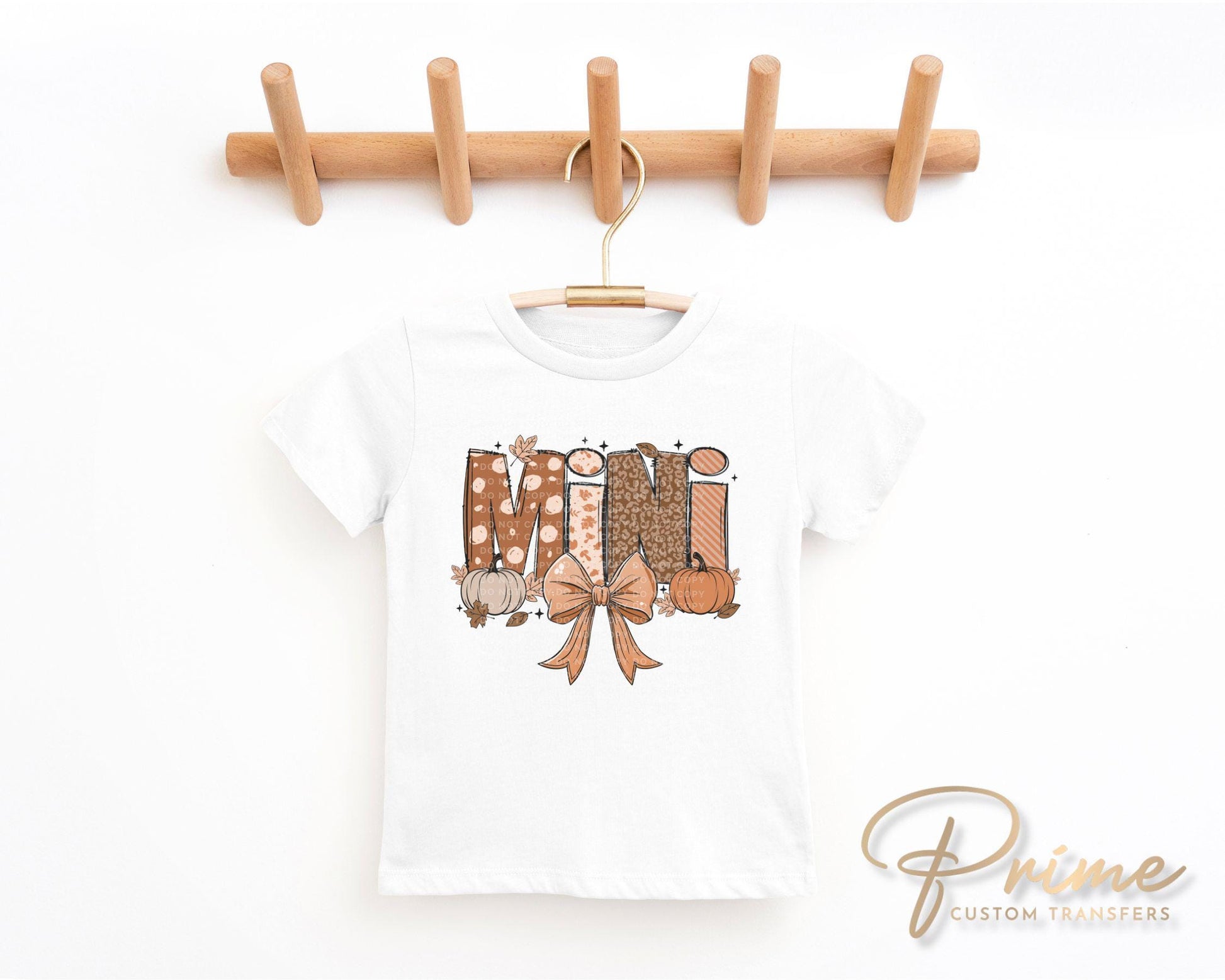 Coquette Fall Mini DTF transfer, Heat Transfer, Ready to Press, Direct to Film, Autumn, Bow, Doodle, Pumpkins, Fall, Matching Mommy and Me