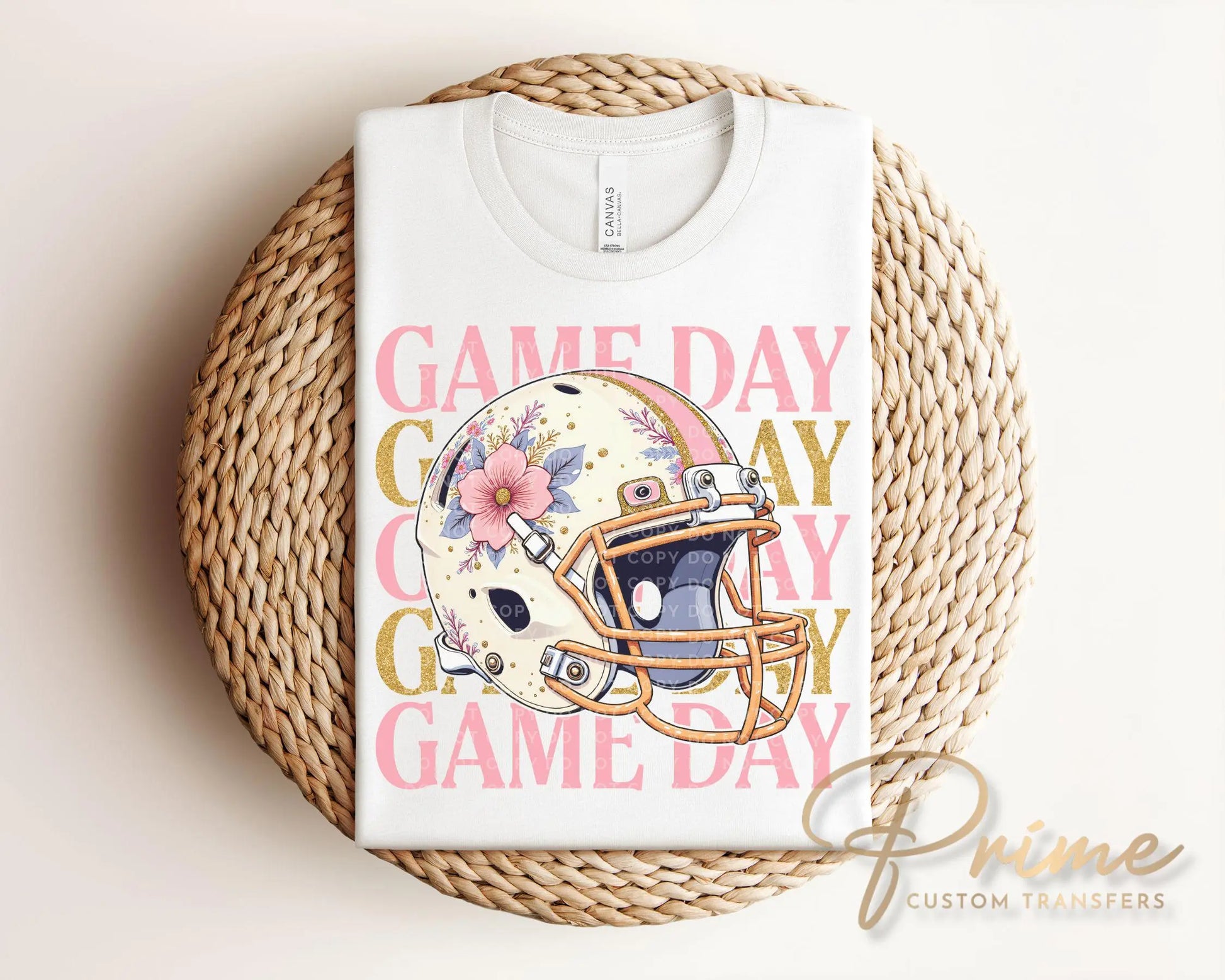 Football Preppy Coquette DTF Transfers, Ready to Press, T-shirt Transfers, Heat Transfer, Direct to Film, Sports Mom Apparel, Game Day, Pink