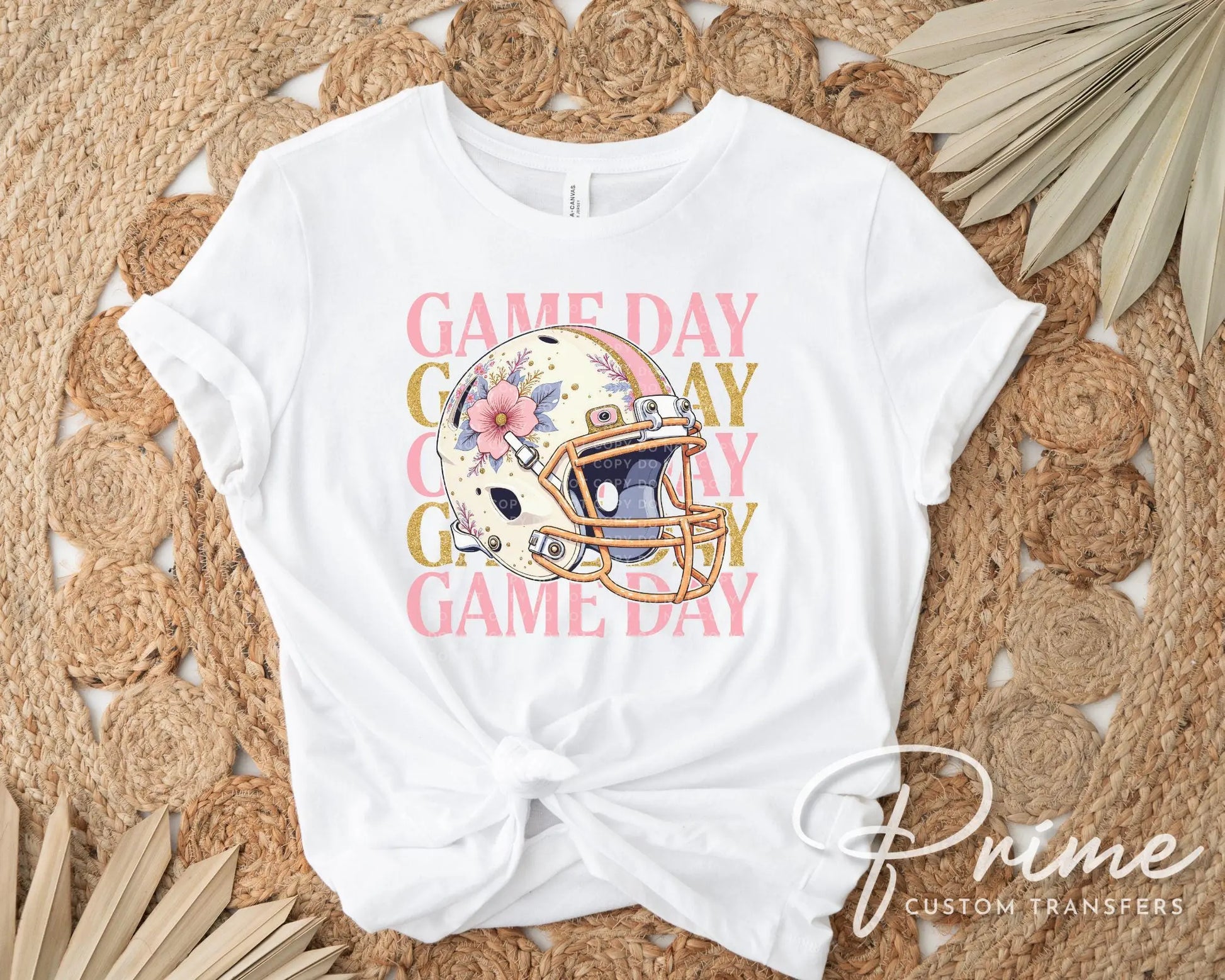 Football Preppy Coquette DTF Transfers, Ready to Press, T-shirt Transfers, Heat Transfer, Direct to Film, Sports Mom Apparel, Game Day, Pink