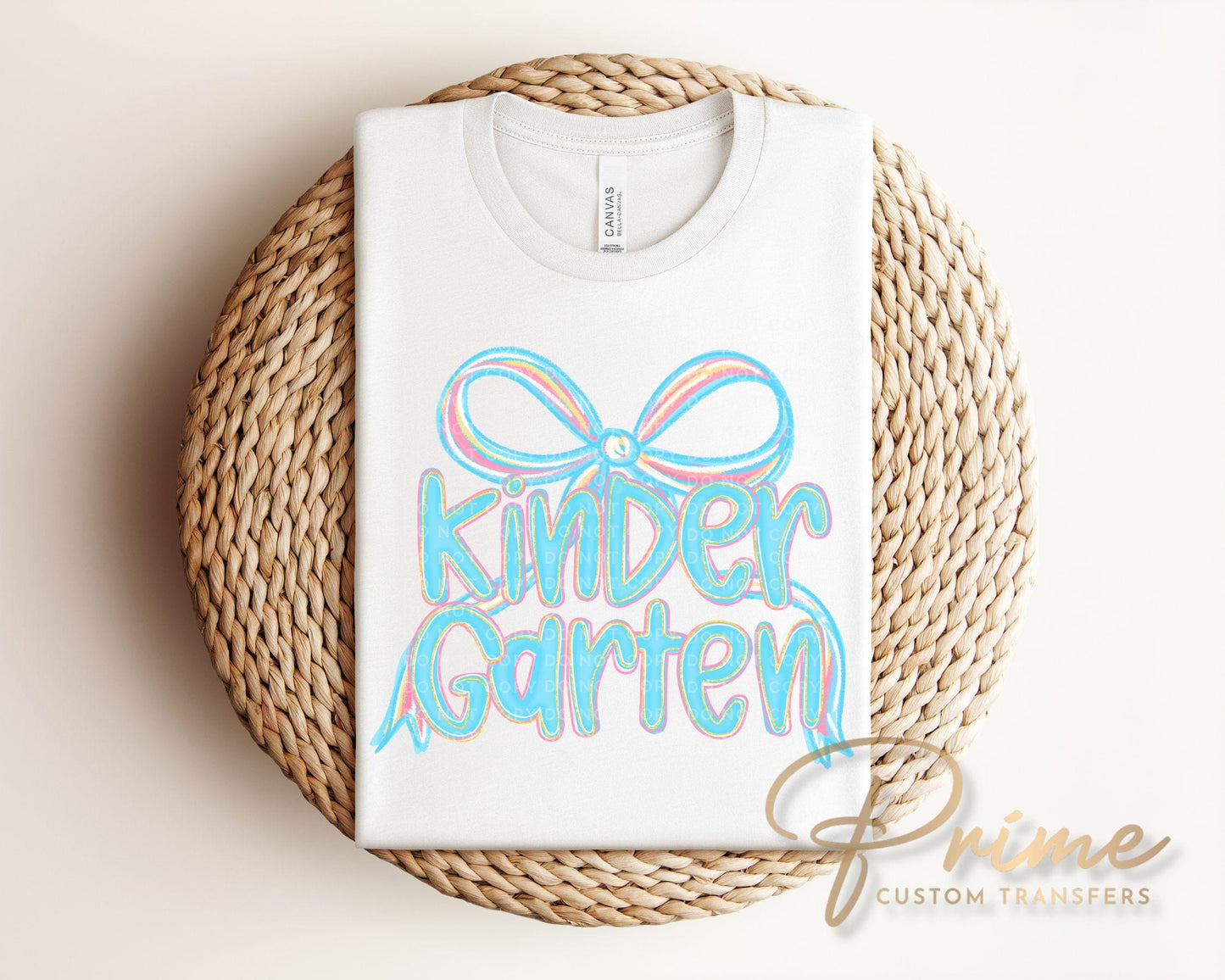 Coquette Kindergarten DTF Transfer, Ready to Press, T-shirt Transfer, Heat Transfer, Direct to Film, First Day Of School, Back to School