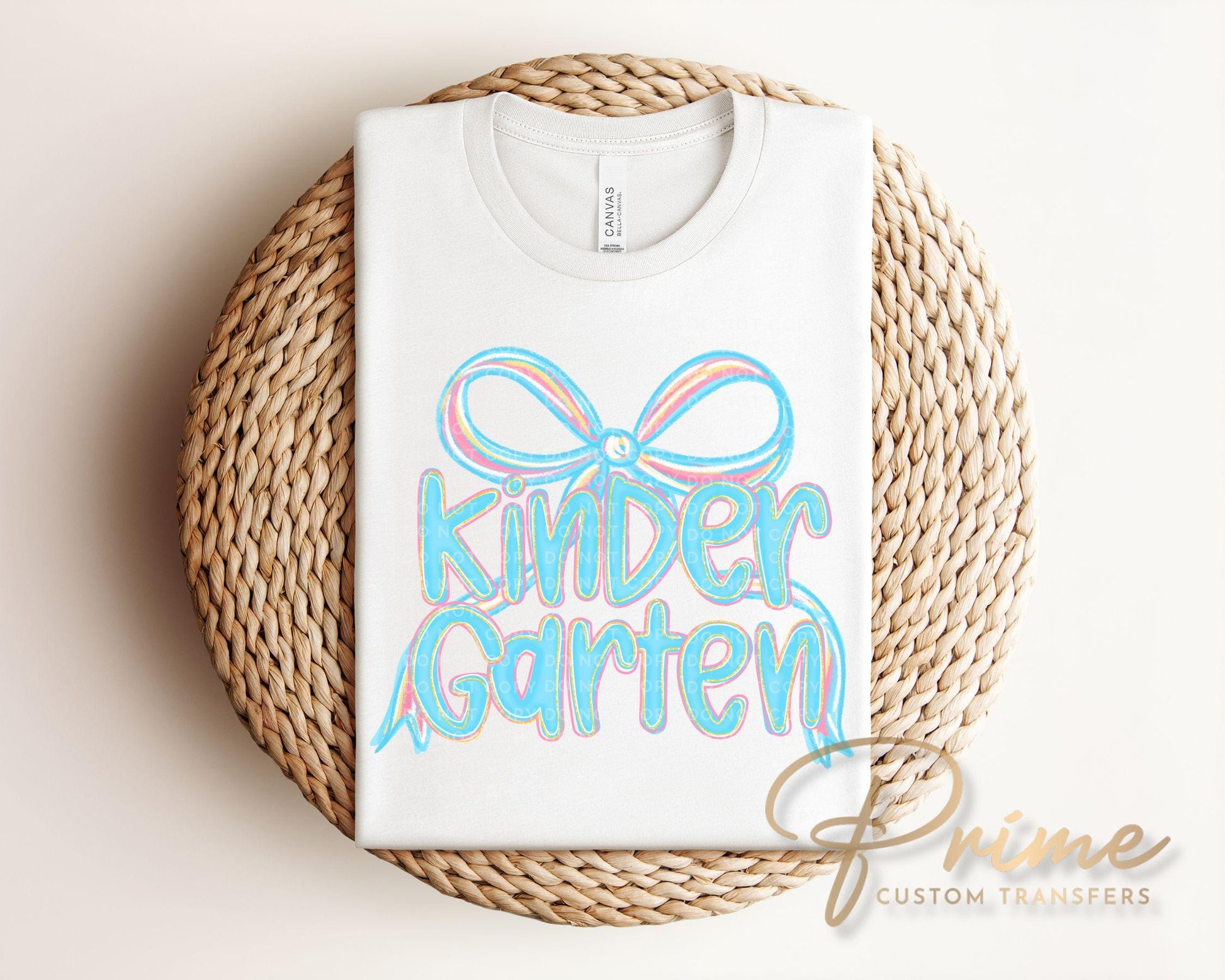 Coquette Kindergarten DTF Transfer, Ready to Press, T-shirt Transfer, Heat Transfer, Direct to Film, First Day Of School, Back to School