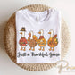 Just a Thankful Goose DTF Transfer, Ready to Press, Heat Transfer, Direct to Film, Thanksgiving Shirt Decal, Fall, Autumn, Funny, Silly