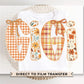 Coquette Preppy Floral Fall Gigi DTF Transfer, Ready to Press, T-shirt Transfers, Direct to Film, Lace, Ribbon, Autumn, Gift for Grandma