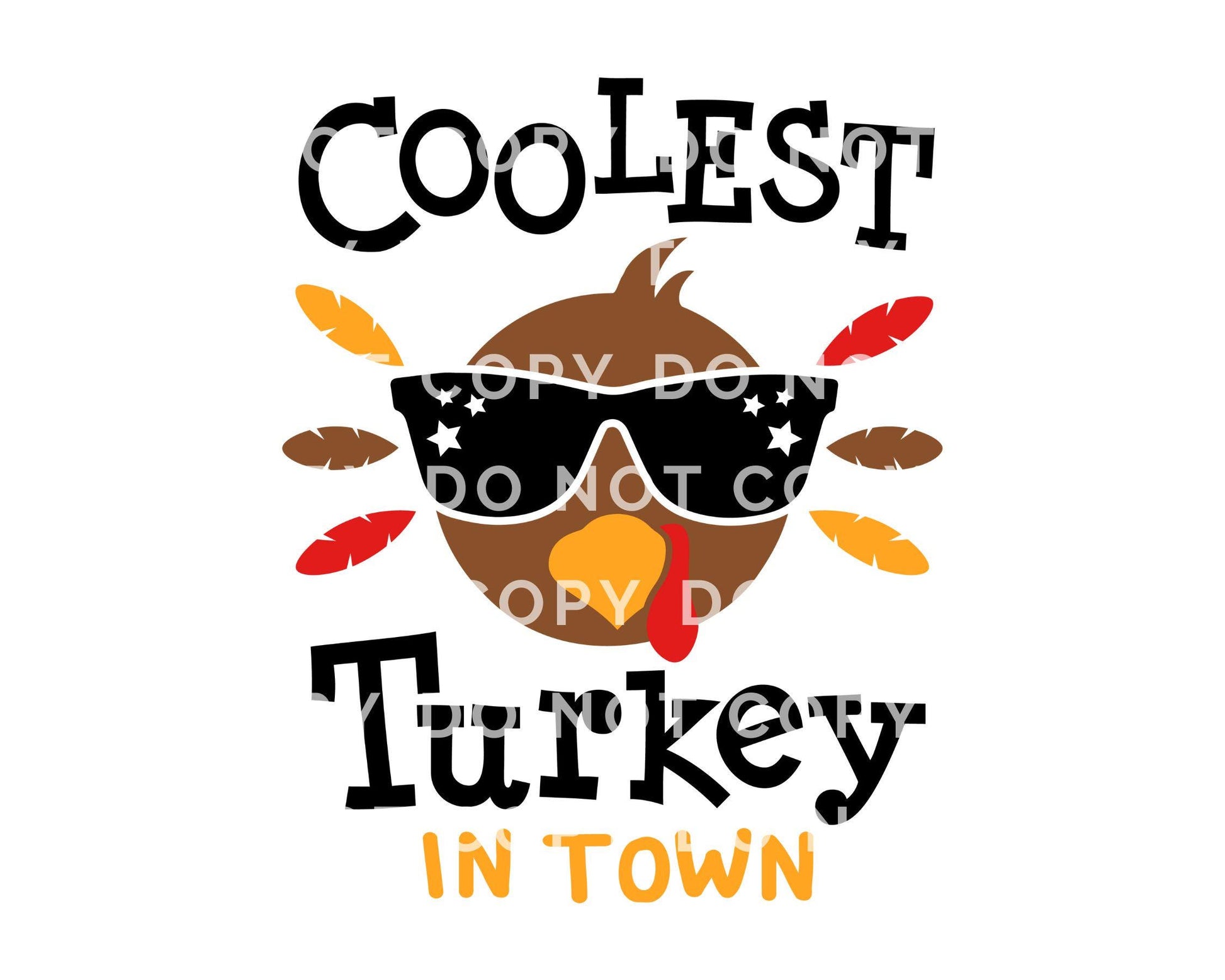 Thanksgiving DTF, Ready to Press, DIY T-shirt, Heat Transfer, Direct to Film, Fall, Autumn, Holiday, Family, Boy Shirt, The Coolest Turkey