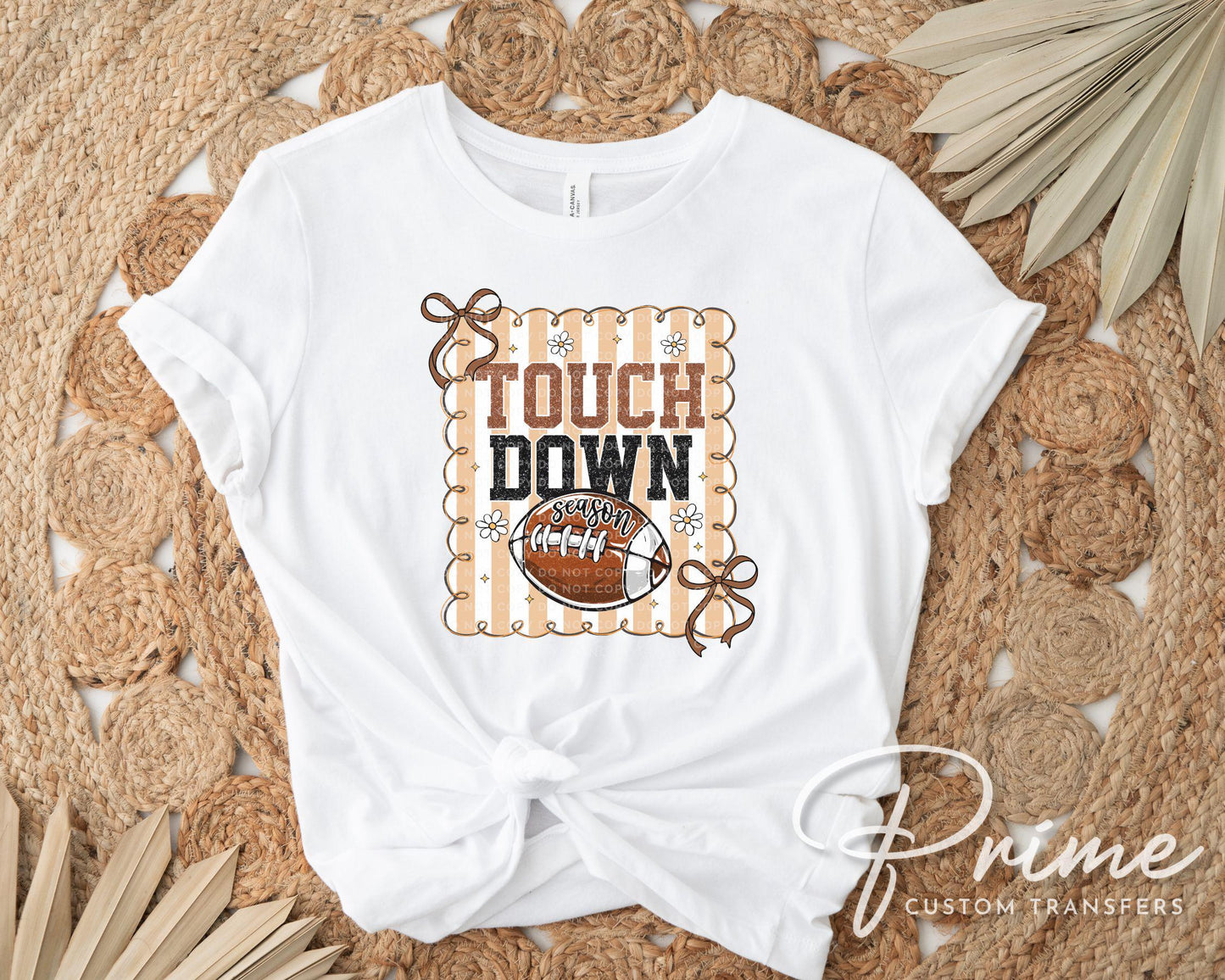 Football Coquette DTF Transfers, Ready to Press, T-shirt Transfers, Heat Transfer, Direct to Film, Game Day, Fall, Bows, Touch Down, Preppy