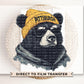 Pittsburgh Football DTF Transfers, Ready to Press, T-shirt Transfers, Heat Transfer, Direct to Film, Sports Fan Apparel, Bear Animal Mascot