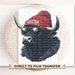 Houston Football DTF Transfer, Ready to Press, T-shirt Transfers, Heat Transfer, Direct to Film, Sports Fan Apparel, Game Day, Animal Mascot