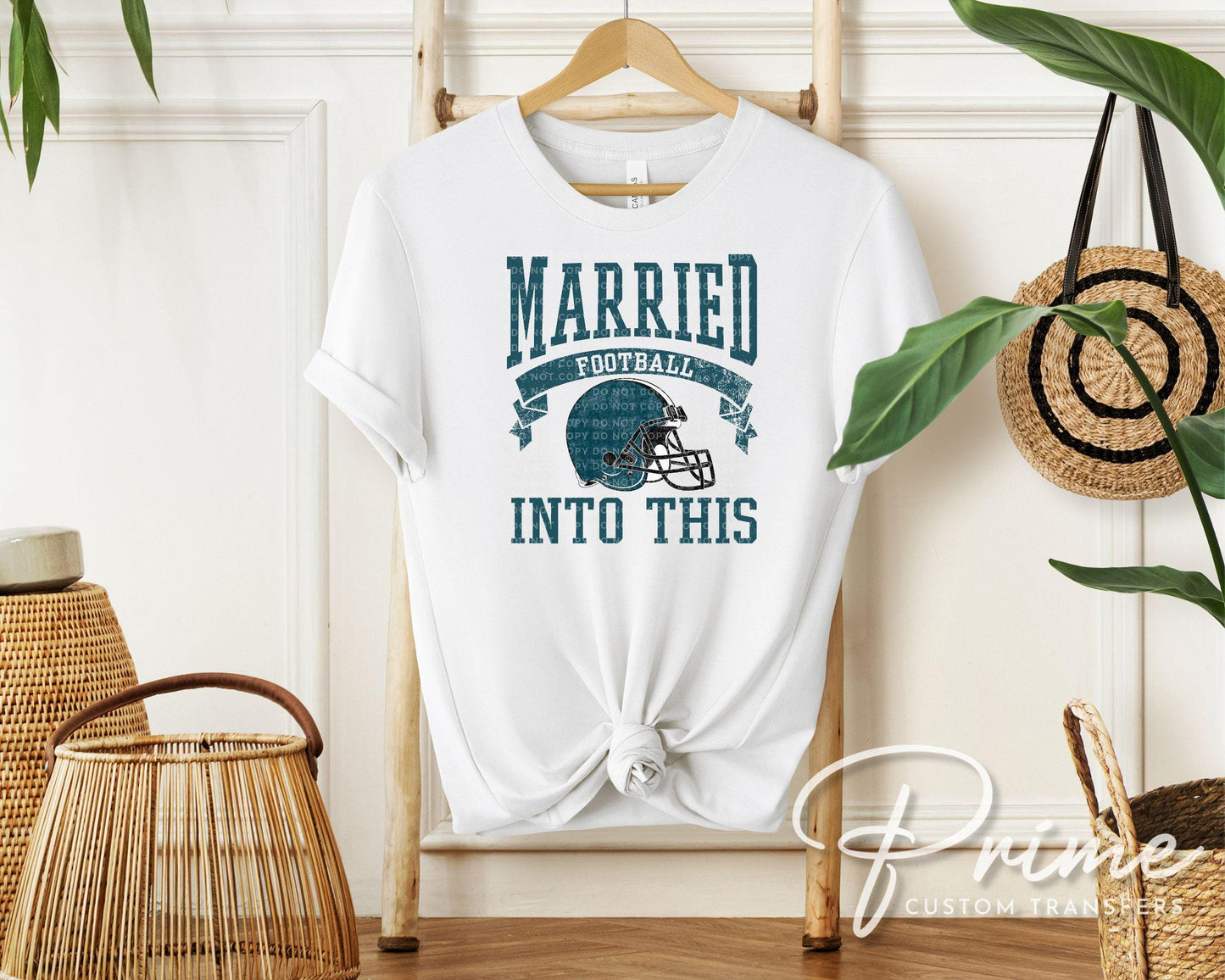 Philadelphia Football DTF Transfer, Ready to Press, T-shirt Transfer, Heat Transfer, Direct to Film, Husband and Wife, Married Into This