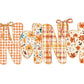 Coquette Preppy Floral Fall Nana DTF Transfer, Ready to Press, T-shirt Transfers, Direct to Film, Lace, Ribbon, Autumn, Gift for Nana