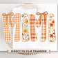 Coquette Preppy Floral Fall Mimi DTF Transfer, Ready to Press, T-shirt Transfers, Direct to Film, Lace, Ribbon, Autumn, Gift for Mimi