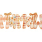 Coquette Preppy Floral Fall Mamaw DTF Transfer, Ready to Press, T-shirt Transfers, Direct to Film, Lace, Ribbon, Autumn, Gift for Mamaw