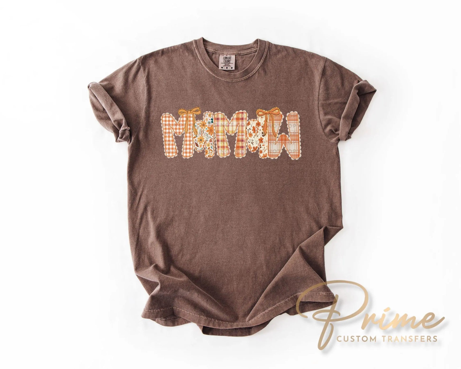 Coquette Preppy Floral Fall Mamaw DTF Transfer, Ready to Press, T-shirt Transfers, Direct to Film, Lace, Ribbon, Autumn, Gift for Mamaw