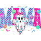 Halloween Neon Mama DTF Transfer, Ready to Press, T-shirt Transfer, Heat Transfer, Direct to Film, Spooky Season, Checkered, Gift for Mom