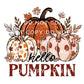 Hello Pumpkin DTF Transfers, Ready to Press, T-shirt Transfers, Heat Transfer, Direct to Film, Trendy, Popular, Boho Floral, Autumn, Fall