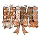 Coquette Fall Doodle Mimi DTF Transfer, Ready to Press, T-shirt Transfers, Direct to Film, Lace, Ribbon, Pumpkins, Autumn, Gift for Mimi