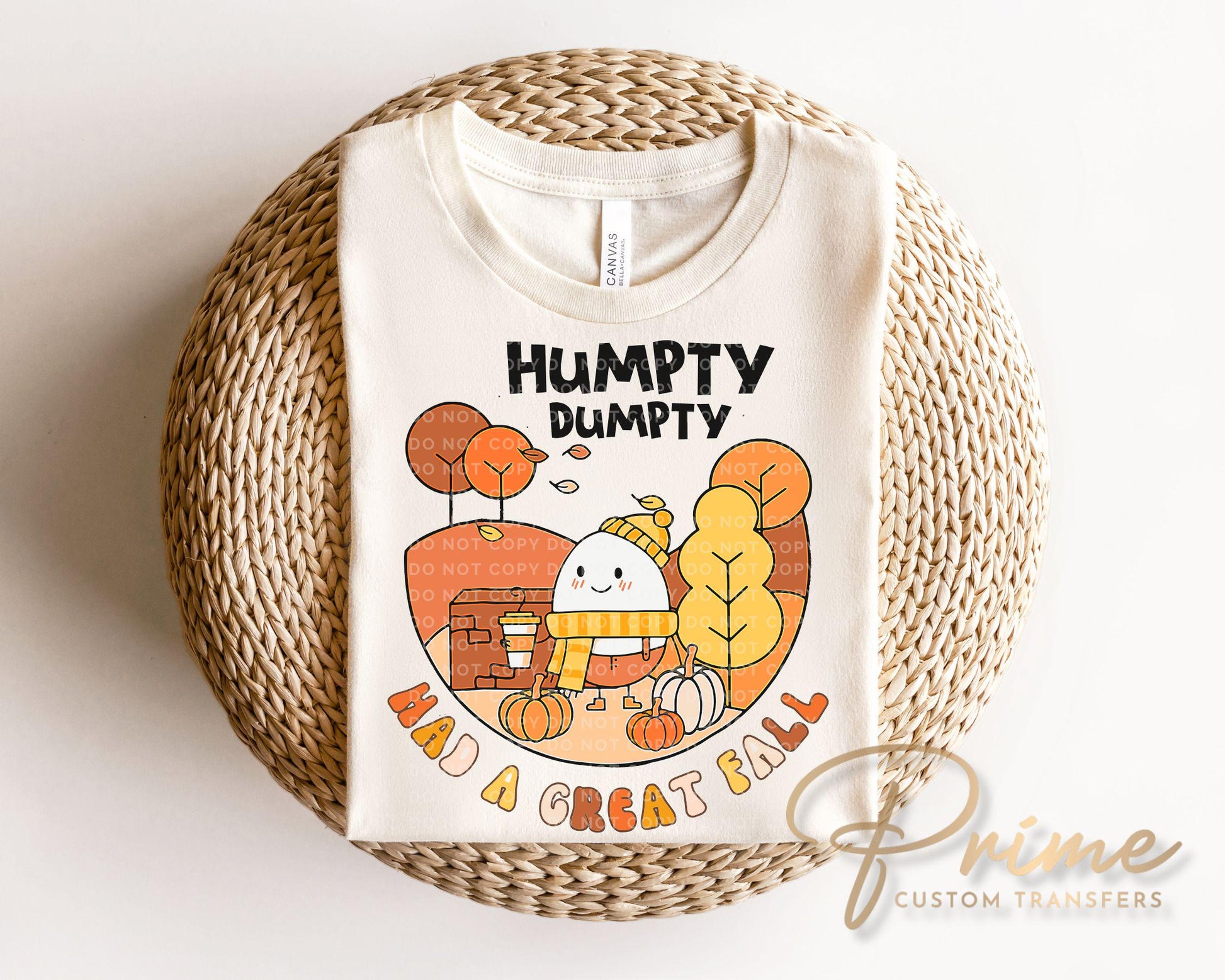 Halloween DTF Transfers, Ready to Press, T-shirt Transfers, Heat Transfer, Direct to Film, Fall, Autumn, Funny, Cute, Kids, Humpty Dumpty