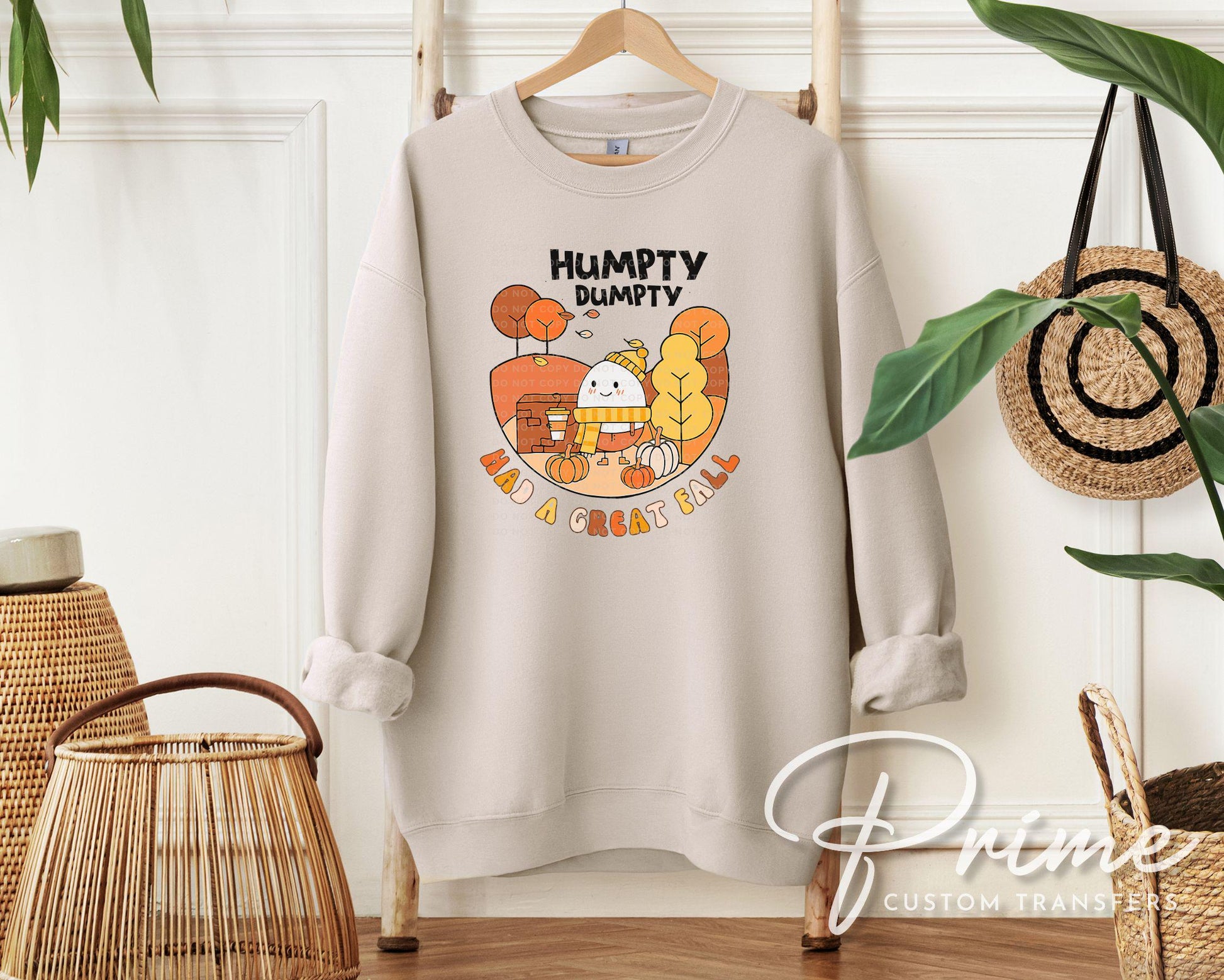 Halloween DTF Transfers, Ready to Press, T-shirt Transfers, Heat Transfer, Direct to Film, Fall, Autumn, Funny, Cute, Kids, Humpty Dumpty