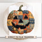 Preppy Floral Pumpkin DTF Transfer, Ready to Press, T-shirt Transfers, Heat Transfer, Direct to Film, Trendy, Patchwork, Autumn, Fall, Girly