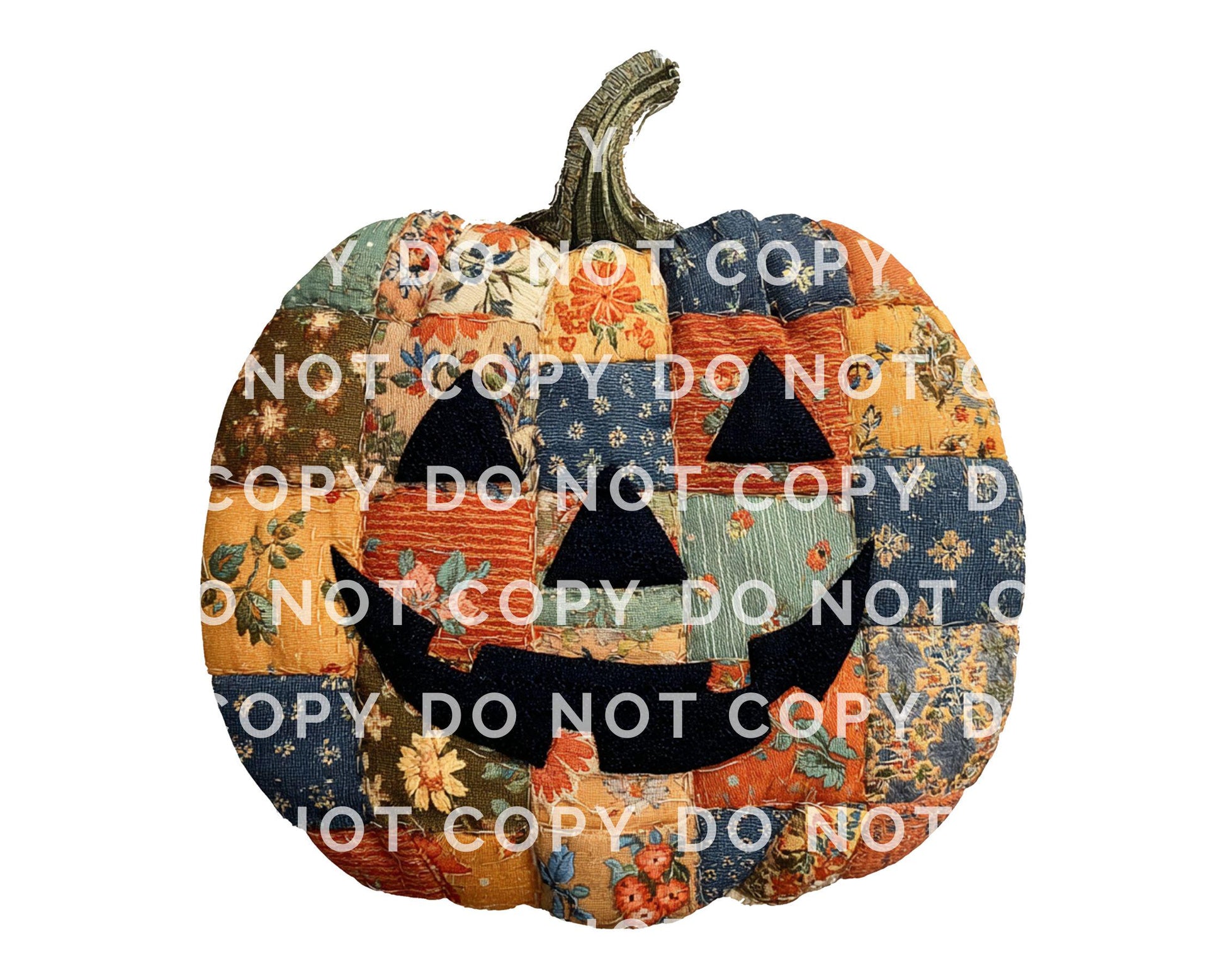 Preppy Floral Pumpkin DTF Transfer, Ready to Press, T-shirt Transfers, Heat Transfer, Direct to Film, Trendy, Patchwork, Autumn, Fall, Girly