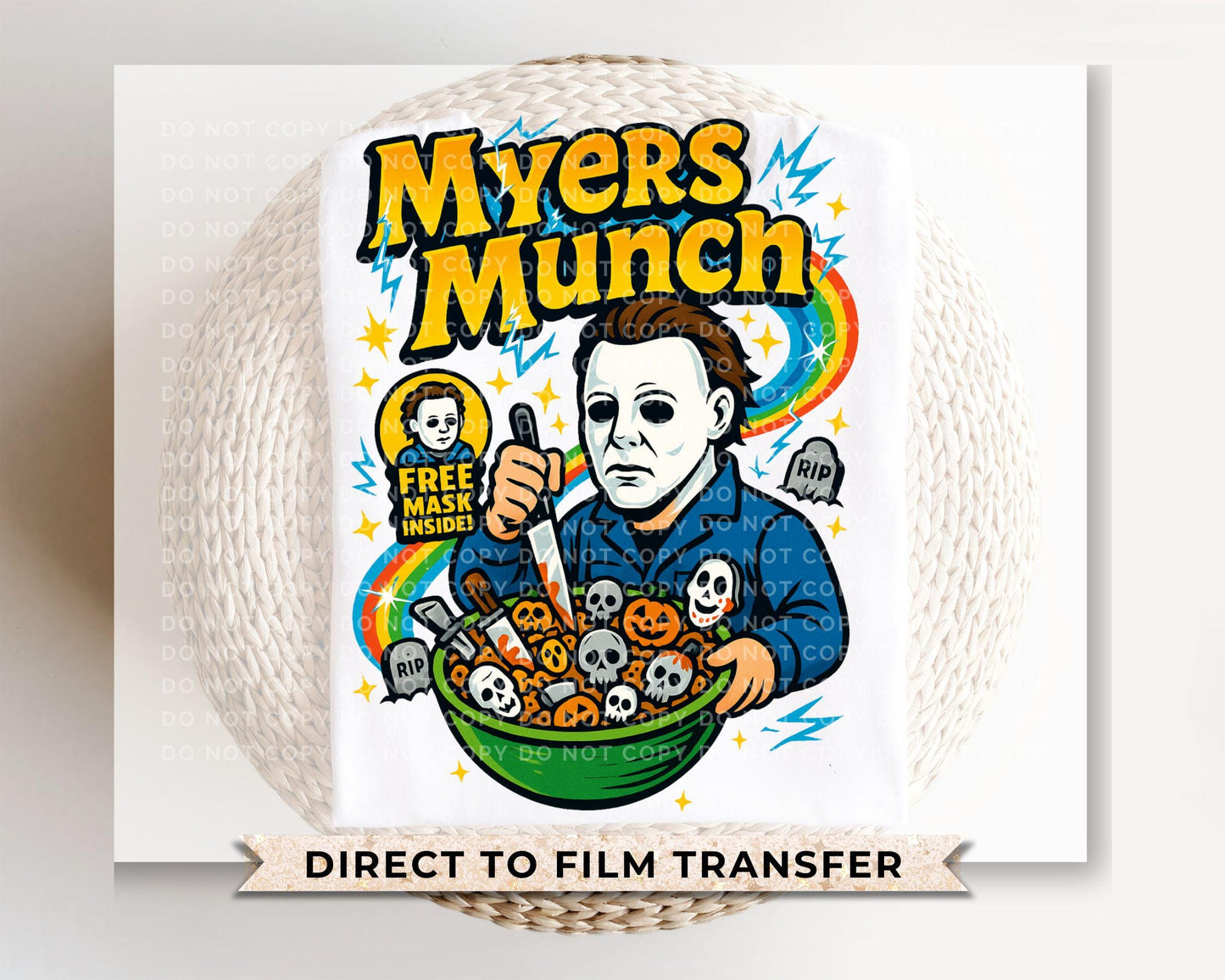 Halloween Flakes DTF Transfer, Ready to Press, T-shirt Transfer, Heat Transfer, Direct to Film, Custom Transfer, Scary Horror Movie, Funny