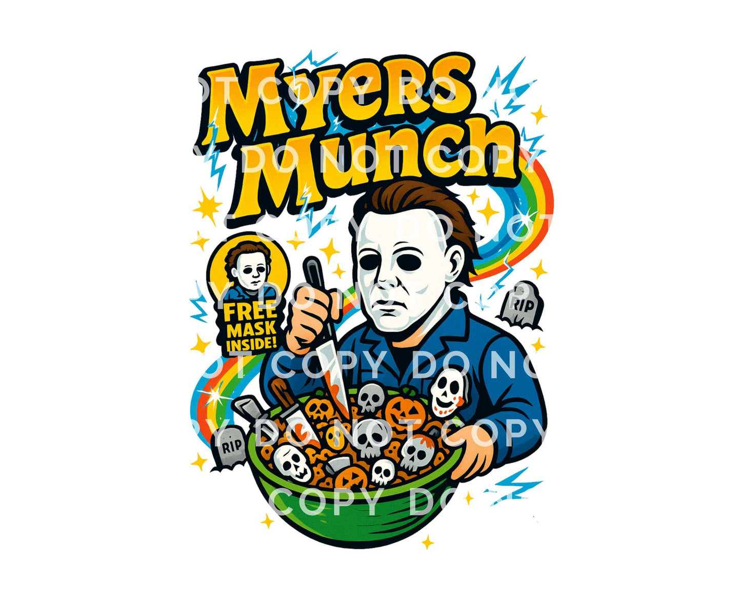 Halloween Flakes DTF Transfer, Ready to Press, T-shirt Transfer, Heat Transfer, Direct to Film, Custom Transfer, Scary Horror Movie, Funny