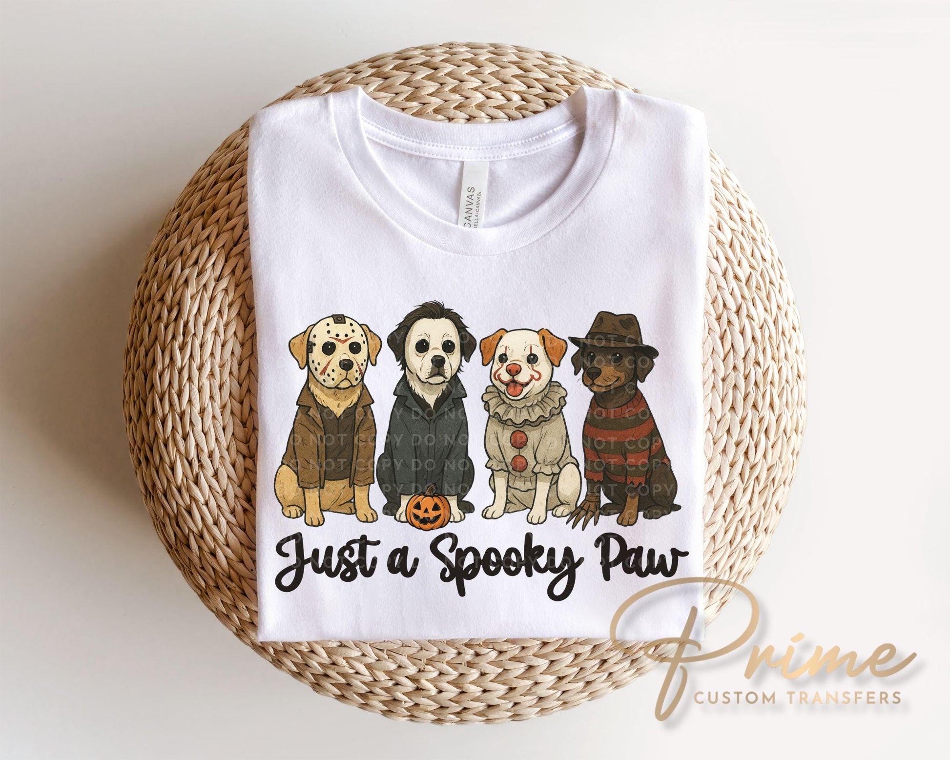 Halloween Dogs DTF Transfer, Ready to Press, T-shirt Transfer, Heat Transfer, Direct to Film, Ghost, Puppy, Pet Lover, Just a Spooky Paw