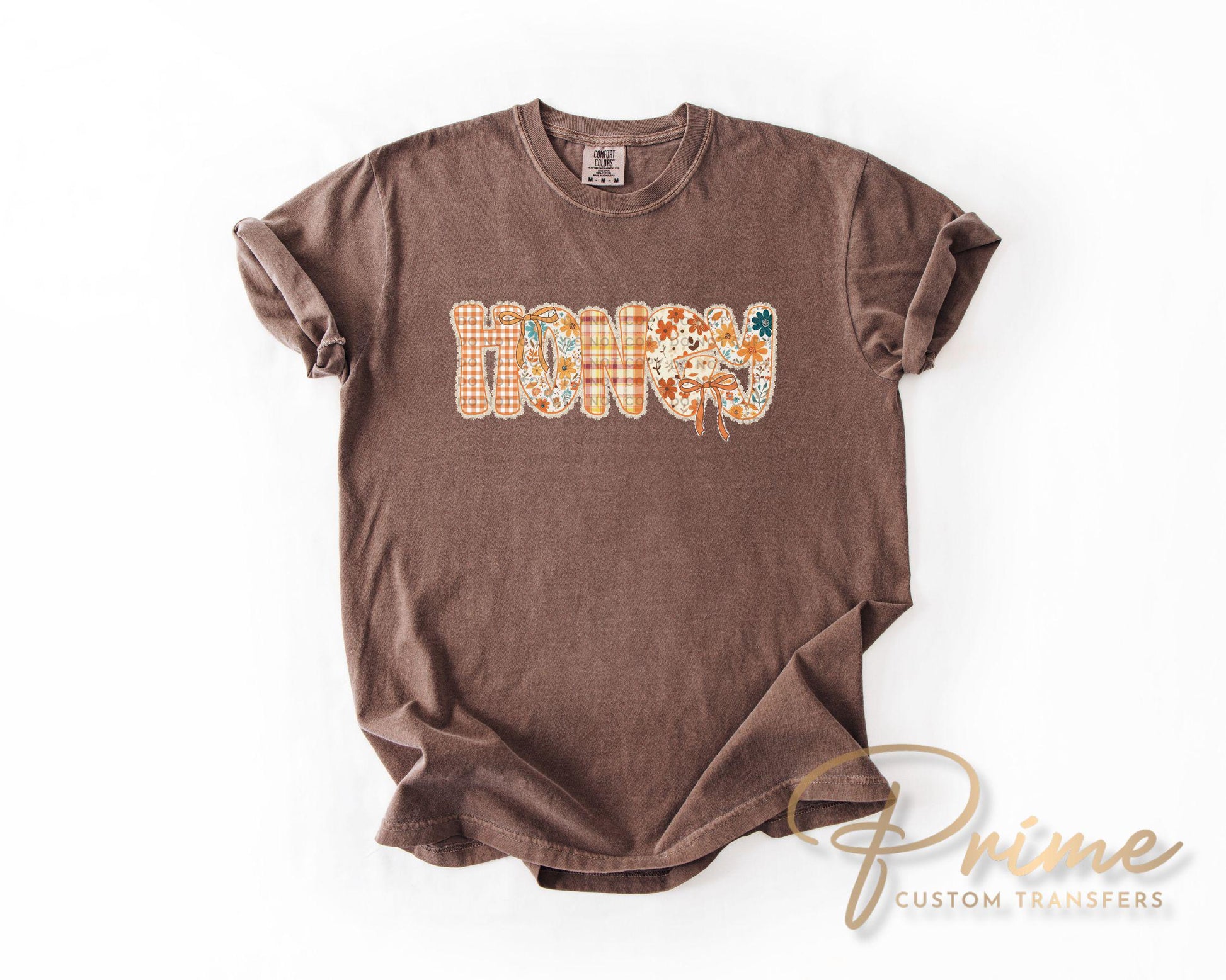 Coquette Preppy Floral Fall Honey DTF Transfer, Ready to Press, T-shirt Transfers, Direct to Film, Lace, Ribbon, Autumn, Gift for Grandma