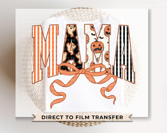 Coquette Halloween Mama DTF Transfer, Ready to Press, T-shirt Transfer, Heat Transfer, Direct to Film, Spooky Season, Fall Gift for Mom
