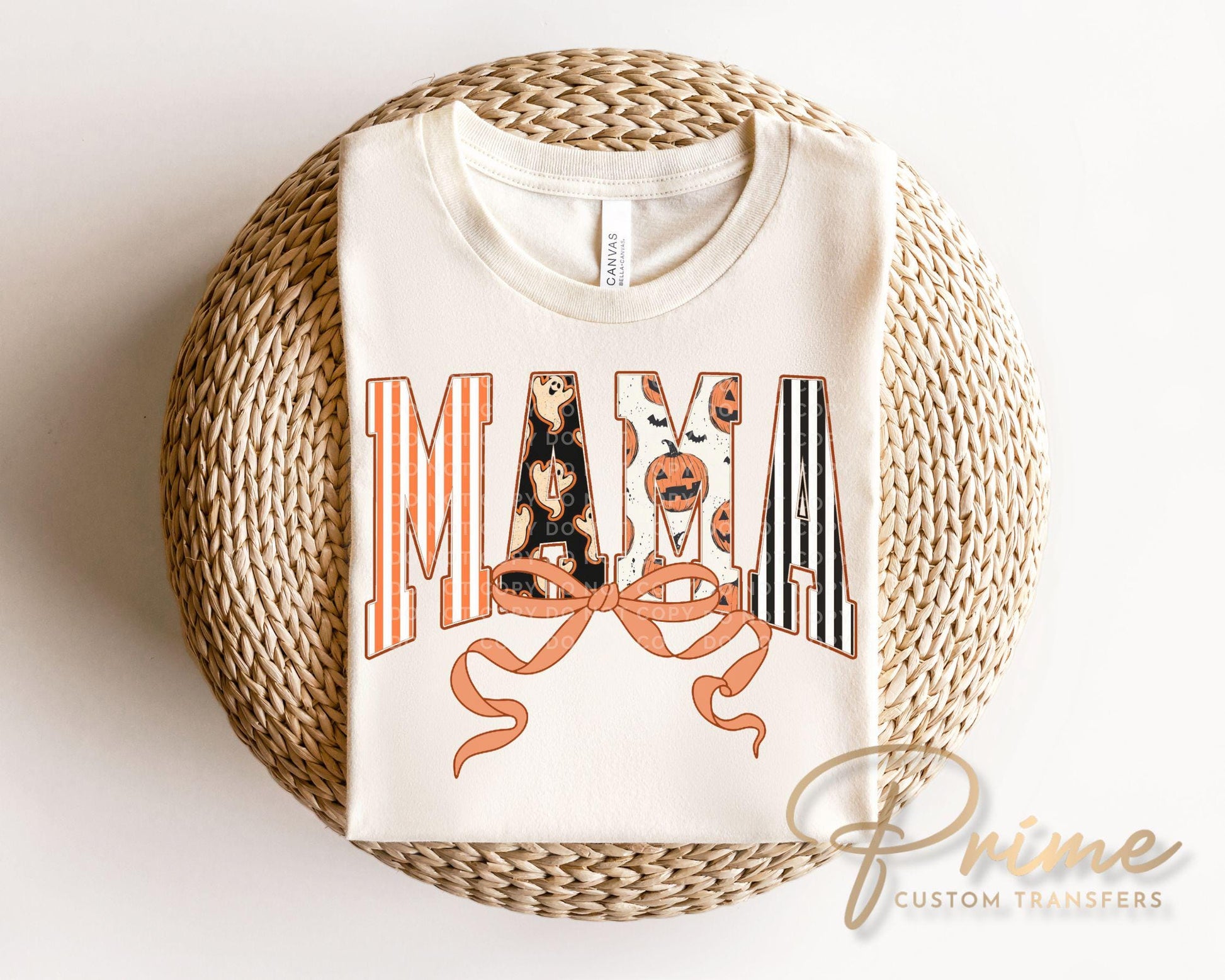 Coquette Halloween Mama DTF Transfer, Ready to Press, T-shirt Transfer, Heat Transfer, Direct to Film, Spooky Season, Fall Gift for Mom