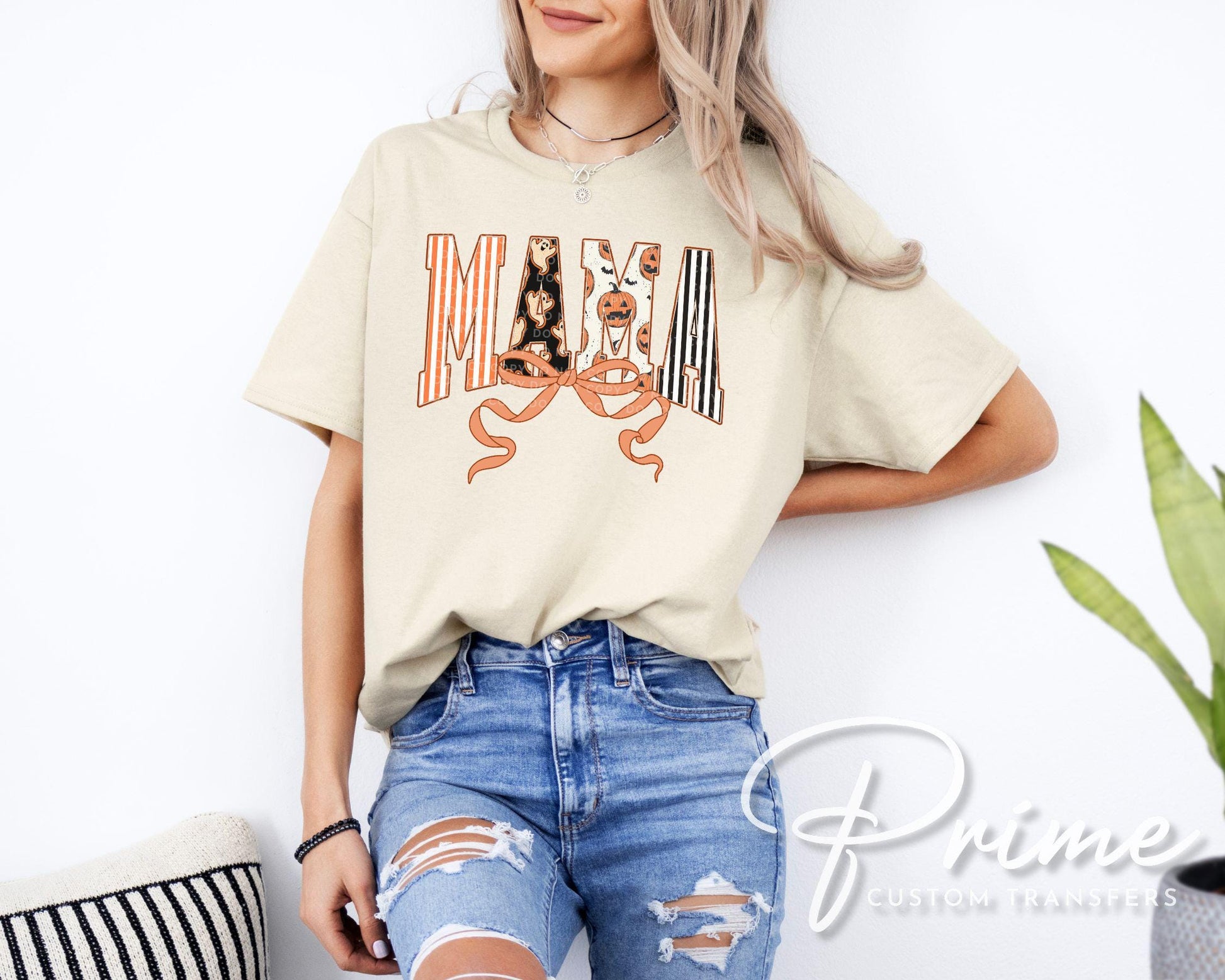 Coquette Halloween Mama DTF Transfer, Ready to Press, T-shirt Transfer, Heat Transfer, Direct to Film, Spooky Season, Fall Gift for Mom