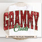 Grammy Claus Christmas DTF Transfer, Ready to Press, T-shirt Transfer, Heat Transfer, Faux Glitter, Matching Family Shirt, Gift for Grandma