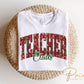 Teacher Claus DTF Transfer, Ready to Press, T-shirt Transfer, Heat Transfer, Faux Glitter, Direct to Film, Shirt, Christmas Gift for Teacher