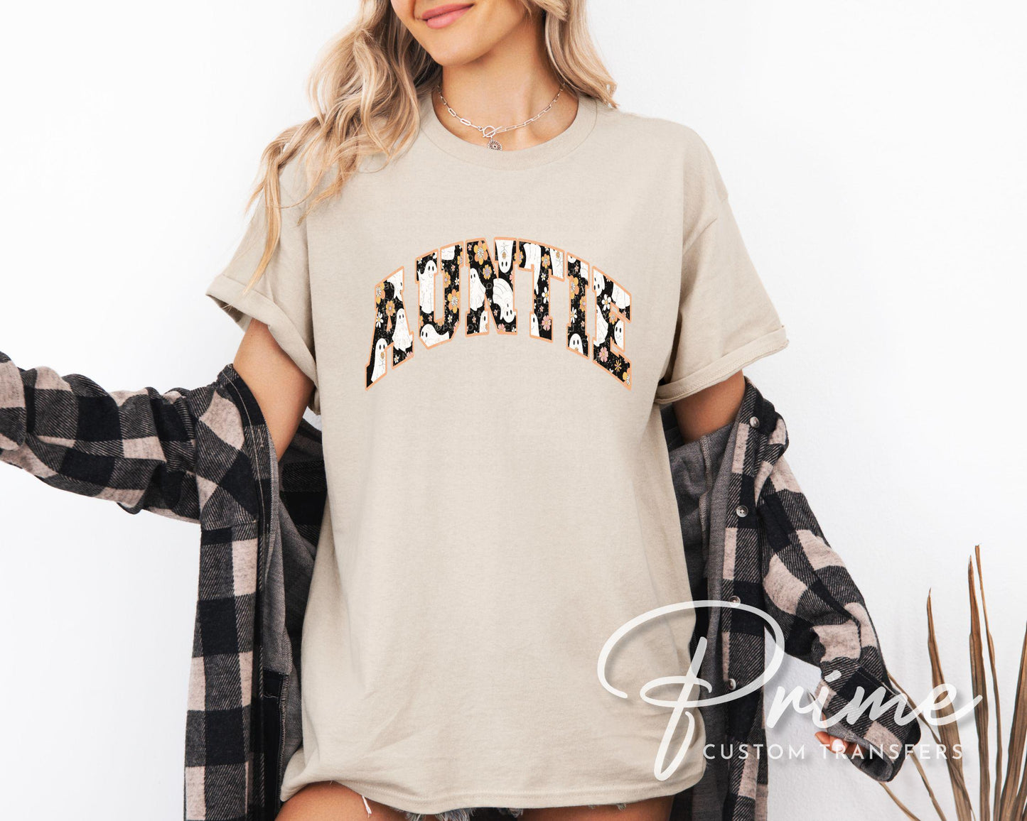 Halloween Auntie DTF Transfer, Ready to Press, T-shirt Transfer, Heat Transfer, Direct to Film, Fall, Spooky Season, Hippie, Gift for Aunt