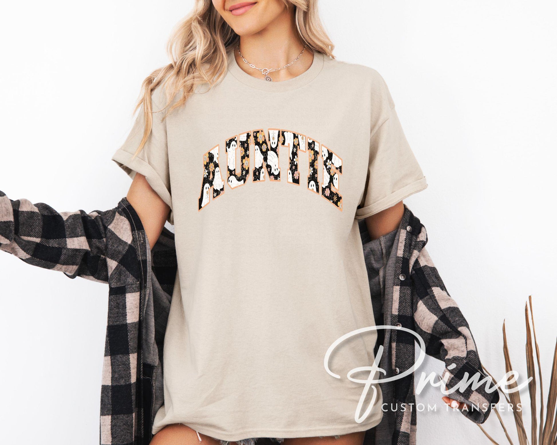 Halloween Auntie DTF Transfer, Ready to Press, T-shirt Transfer, Heat Transfer, Direct to Film, Fall, Spooky Season, Hippie, Gift for Aunt