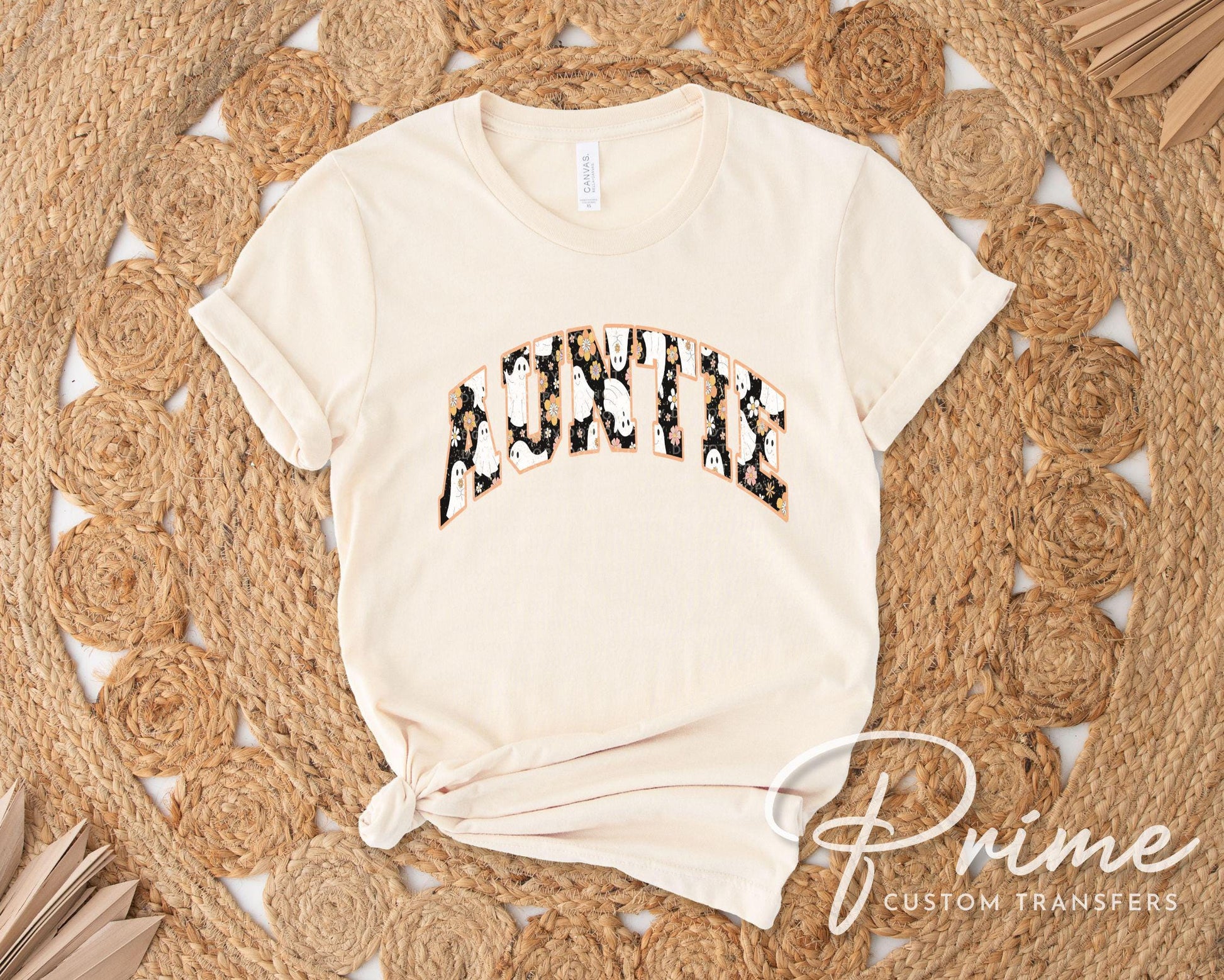 Halloween Auntie DTF Transfer, Ready to Press, T-shirt Transfer, Heat Transfer, Direct to Film, Fall, Spooky Season, Hippie, Gift for Aunt