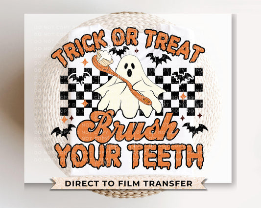 Halloween Dental DTF Transfer, Ready to Press, T-shirt Transfer, Heat Transfer, Direct to Film, Dental Assistant, Dentist, Tooth Brush