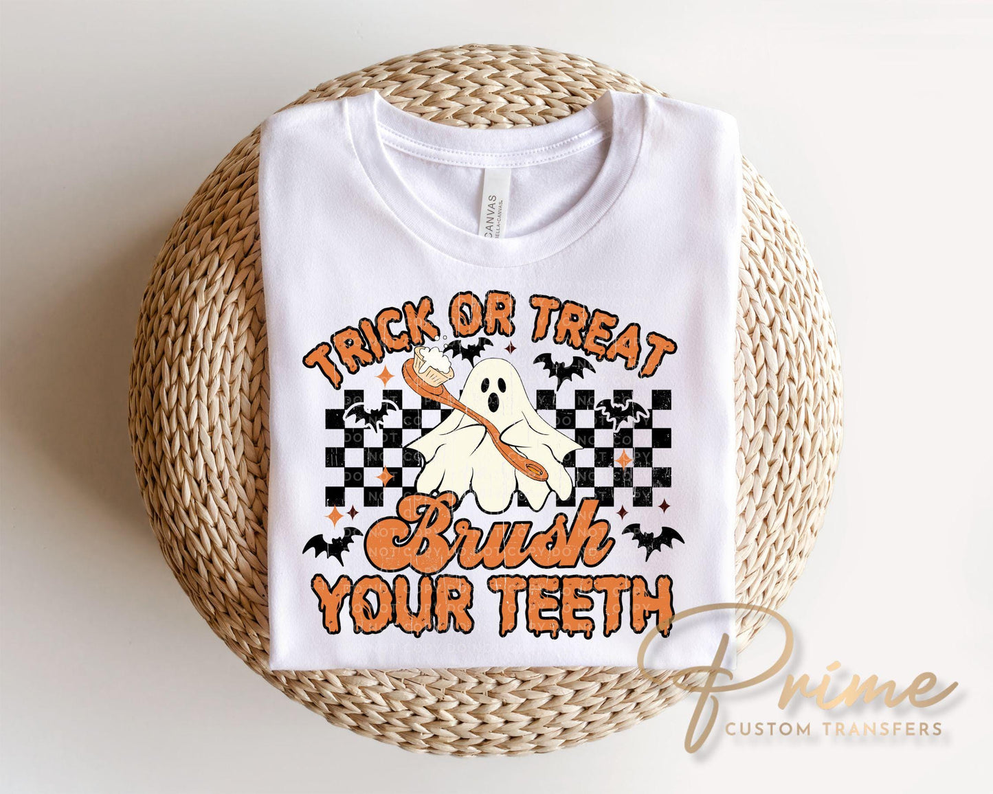 Halloween Dental DTF Transfer, Ready to Press, T-shirt Transfer, Heat Transfer, Direct to Film, Dental Assistant, Dentist, Tooth Brush