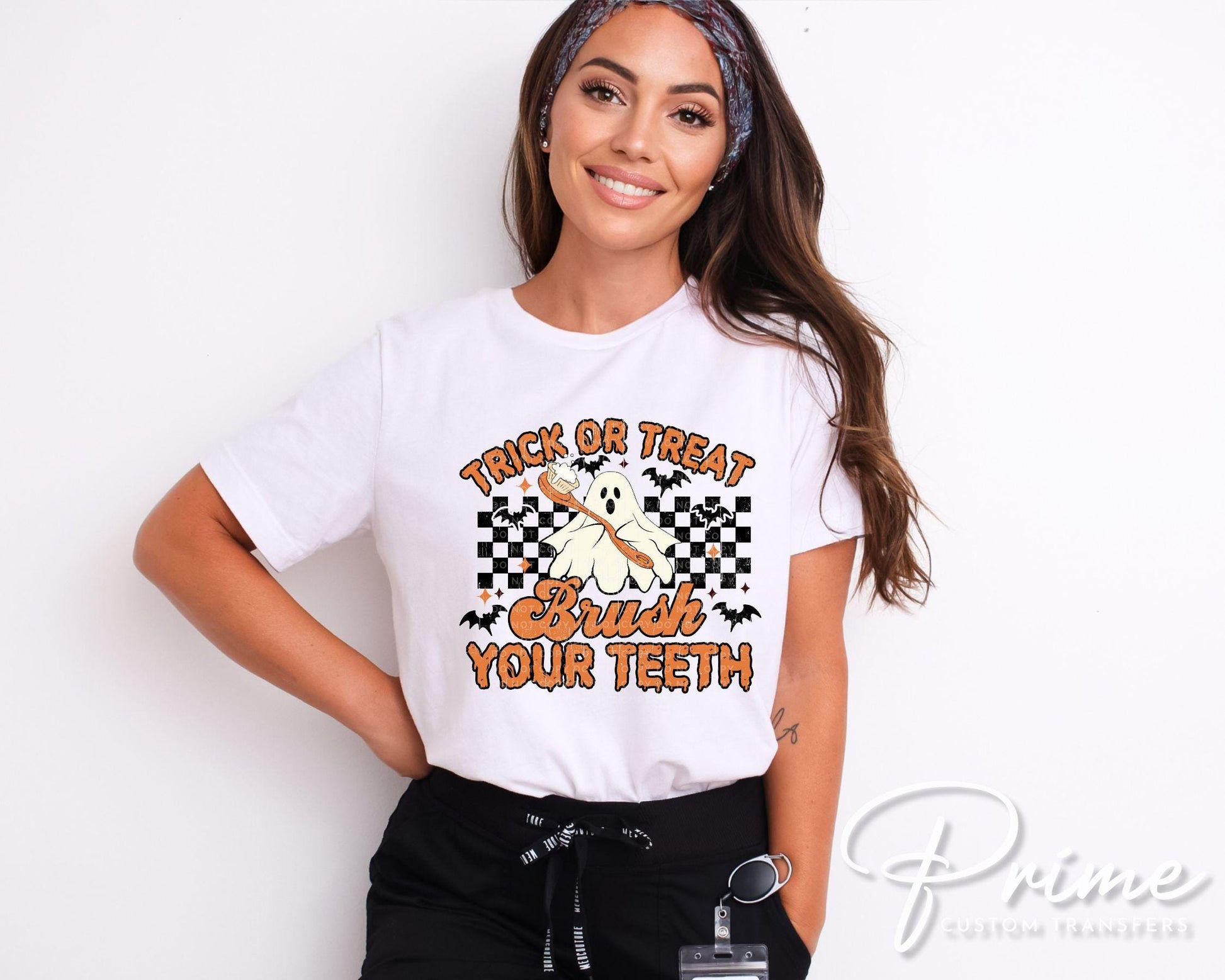 Halloween Dental DTF Transfer, Ready to Press, T-shirt Transfer, Heat Transfer, Direct to Film, Dental Assistant, Dentist, Tooth Brush