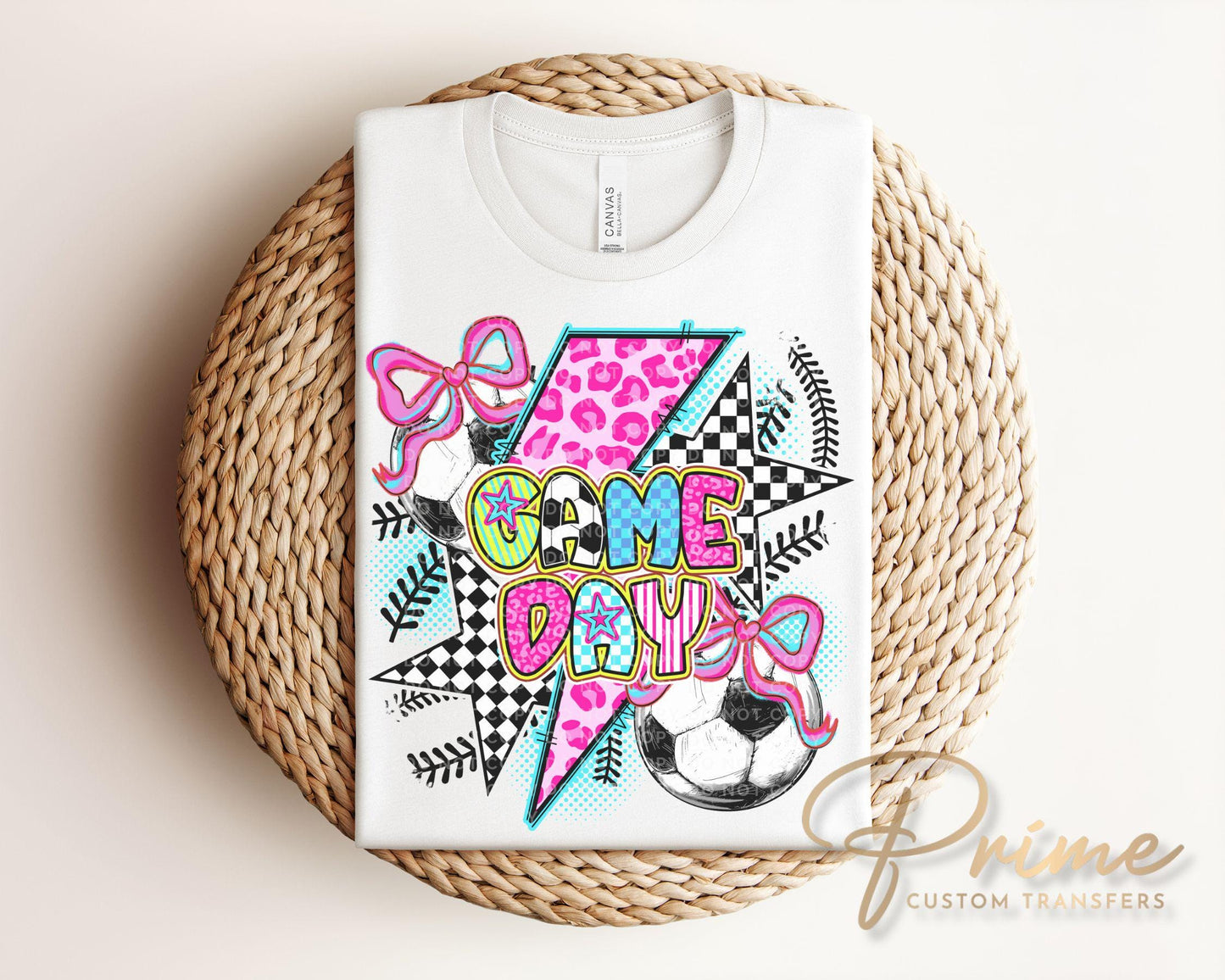 Soccer DTF Transfer, Ready to Press, T-shirt Transfer, Heat Transfer, Direct to Film, Cold Peel, Sports Mom, Girly, Game Day, Coquette