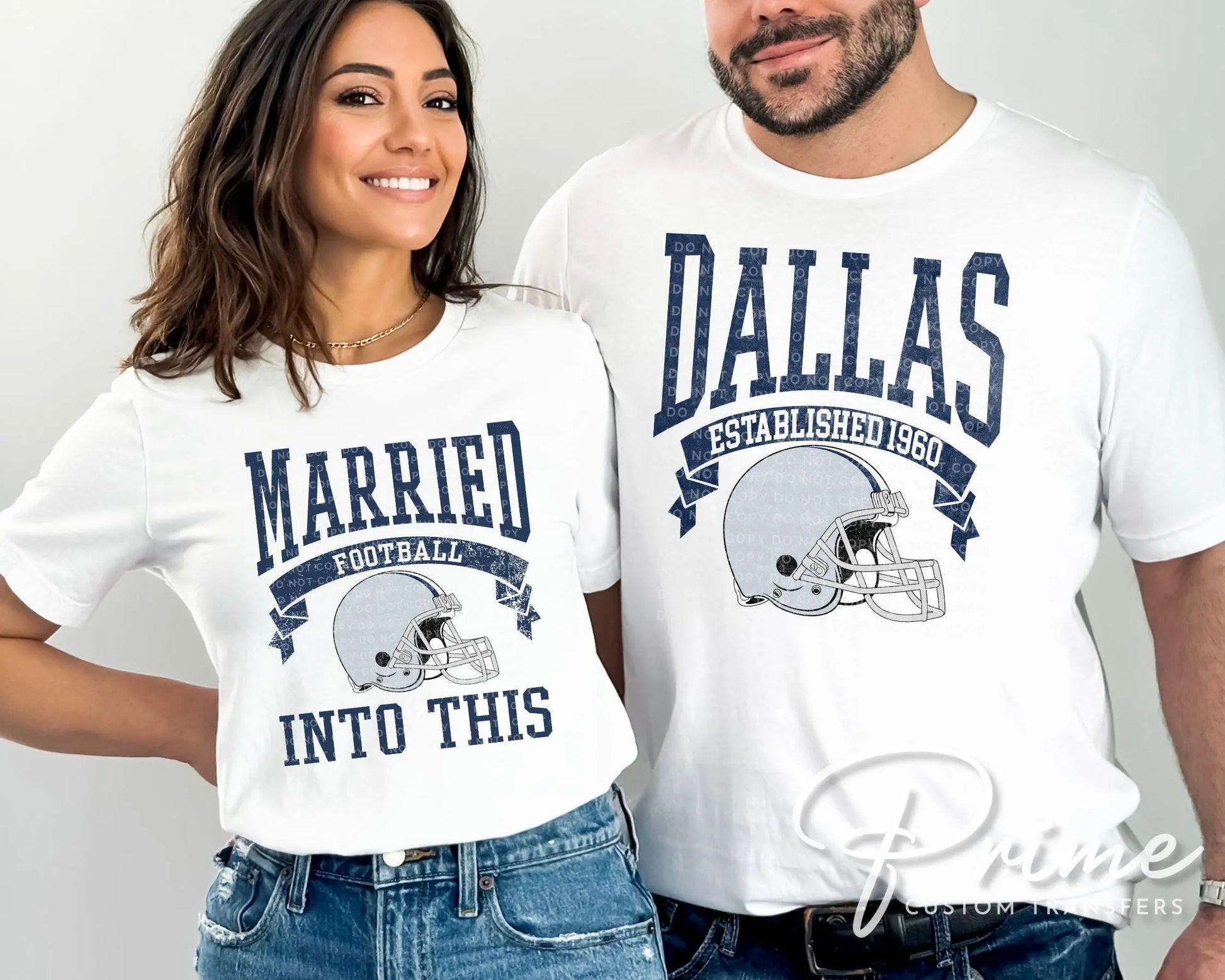 Dallas Football DTF Transfers, Ready to Press, T-shirt Transfers, Heat Transfer, Direct to Film, Sports, Wife Matching, Married Into This