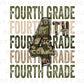 Fourth Grade DTF Transfer, First Day of School, Heat Transfer, Ready to Press, Direct to Film, Camo, Camouflage, 4th, First Day of School