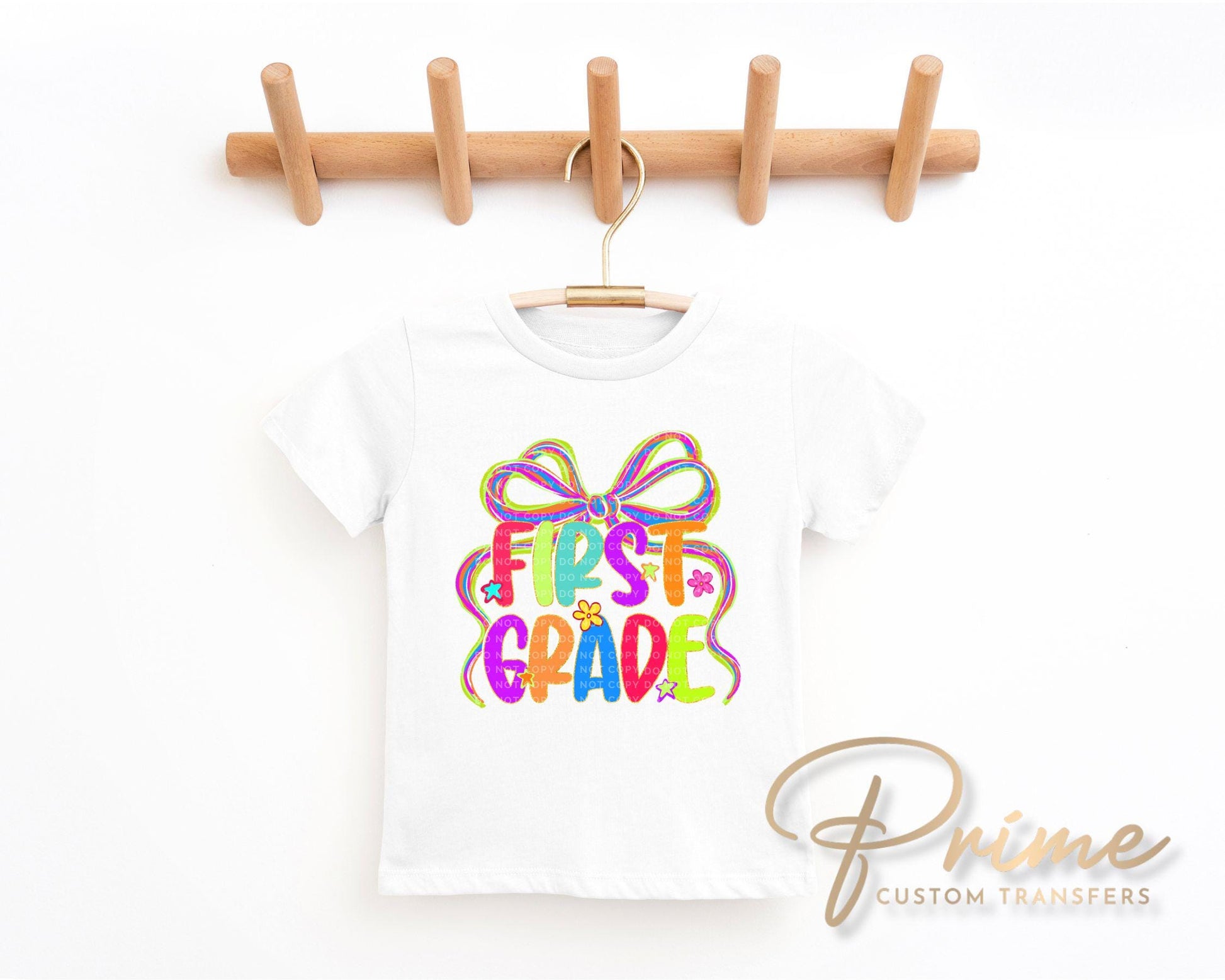 Coquette First Day of School DTF Transfer, Ready to Press, T-shirt Transfer, Heat Transfer, Direct to Film, Back to School Floral Pencil Bow