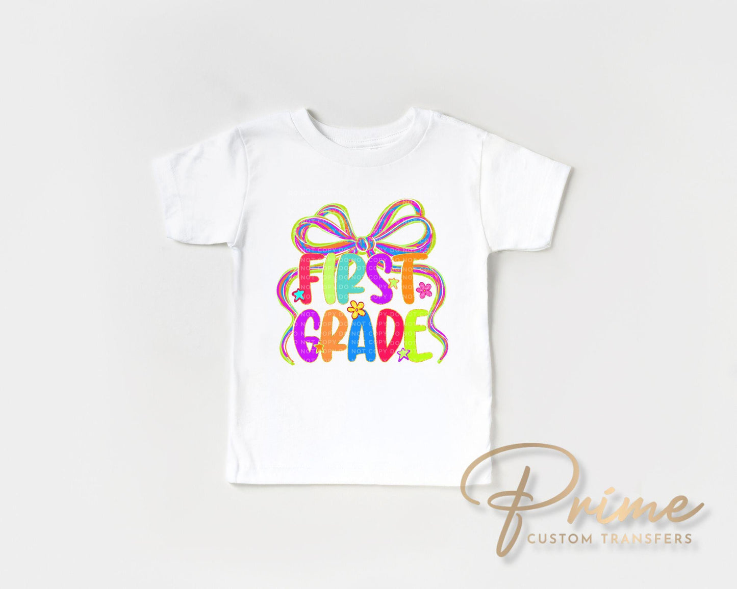 Coquette First Day of School DTF Transfer, Ready to Press, T-shirt Transfer, Heat Transfer, Direct to Film, Back to School Floral Pencil Bow